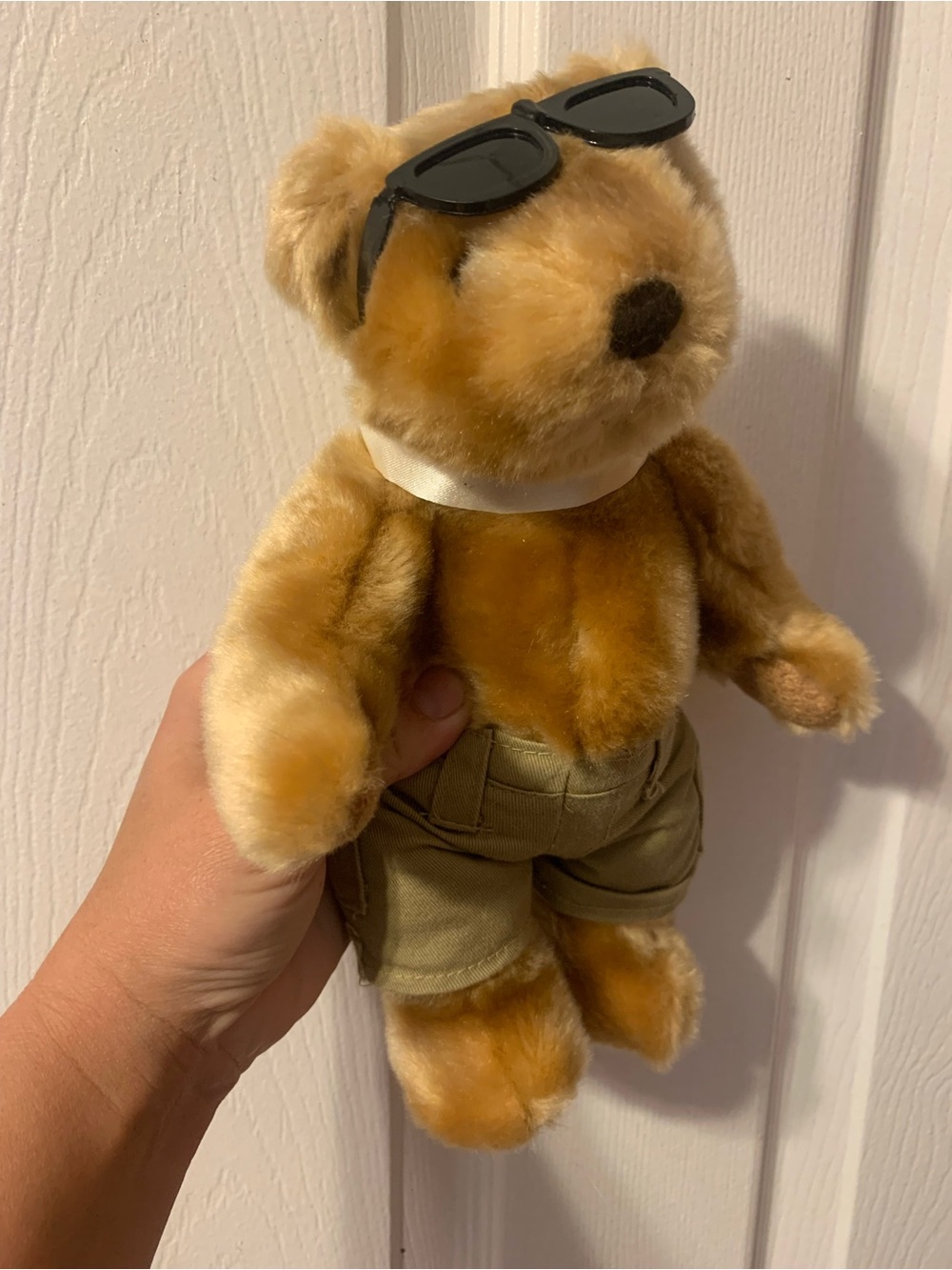 Plush Tan Teddy Bear with Sunglasses - Kids Accessory